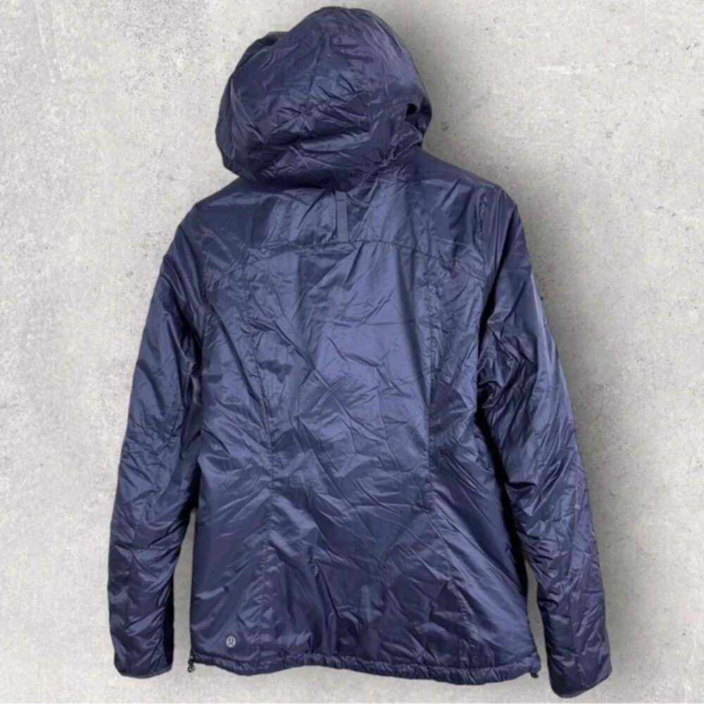 Lululemon Layer Up Jacket Indigo Blue Size 6 Puffer Reversible Lightweight Coat - Picture 11 of 16